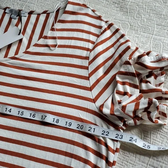 Set of 2 Green Envelope Rayon Striped Tops - Picture 11 of 14